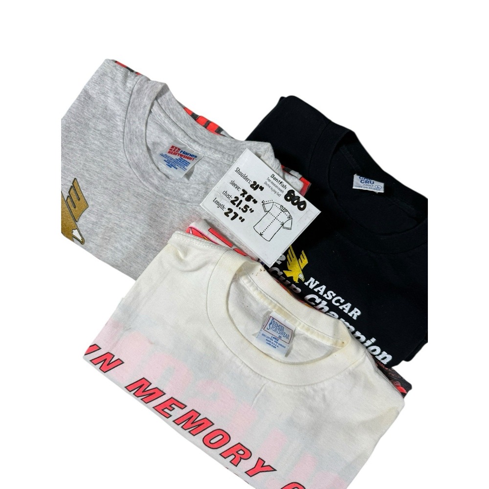Vintage 90s Winston Cup/racing  T Shirts Lot‎ Of 3 Kulwicki Allison Size Large
